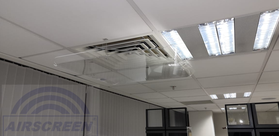 Экран для потолочного диффузора в интерьере Экран-отражатель для вентиляционного диффузора